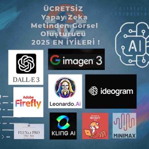 Yapay zekânın metinden görsel oluşturma yeteneğini temsil eden teknoloji ve sanat temalı arka plan görseli